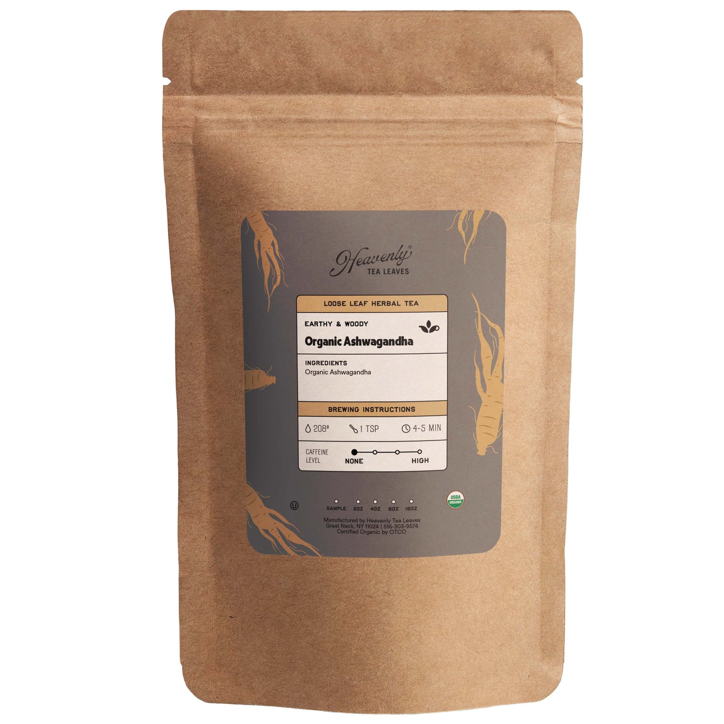 Organic Ashwagandha - Loose Leaf Herbal Tea | Heavenly Tea