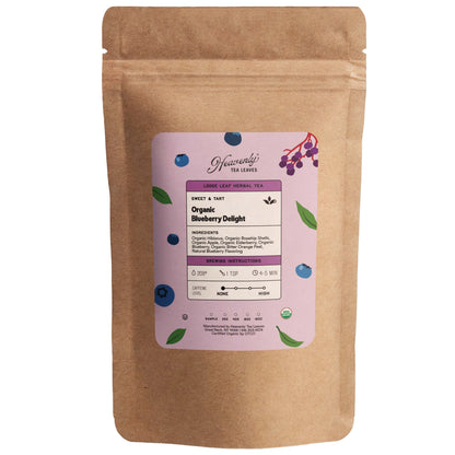 Organic Blueberry Delight - Loose Herbal Tea - Naturally Caffeine Free - Makes For Great Iced Tea | Heavenly Tea Leaves