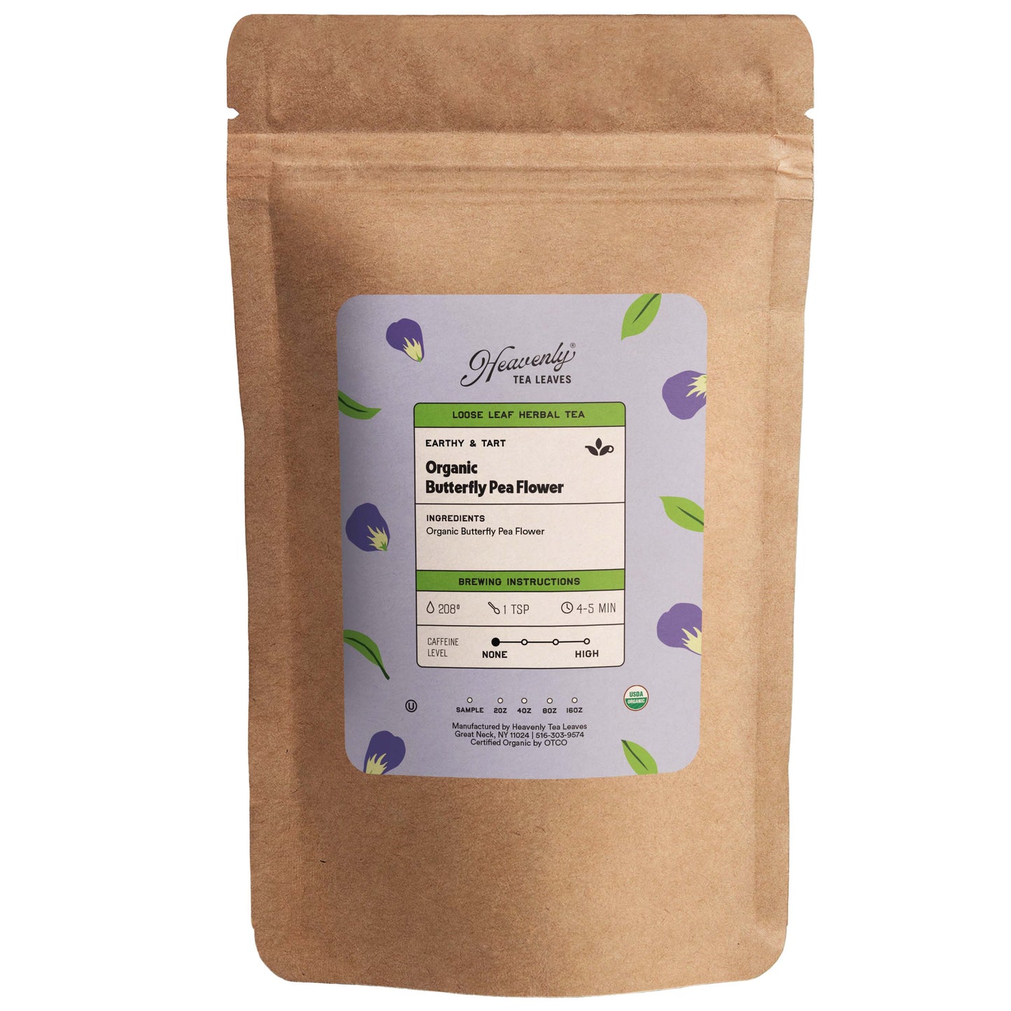 Organic Butterfly Pea Flower- Cleansing Loose Leaf Herbal Tea - Detoxify | Heavenly Tea Leaves