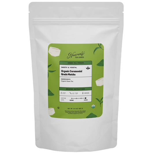 Organic Bulk Ceremonial Grade UJI Matcha Green Tea Powder, Antioxidant Rich, Premium Quality, Single Origin | Heavenly Tea Leaves