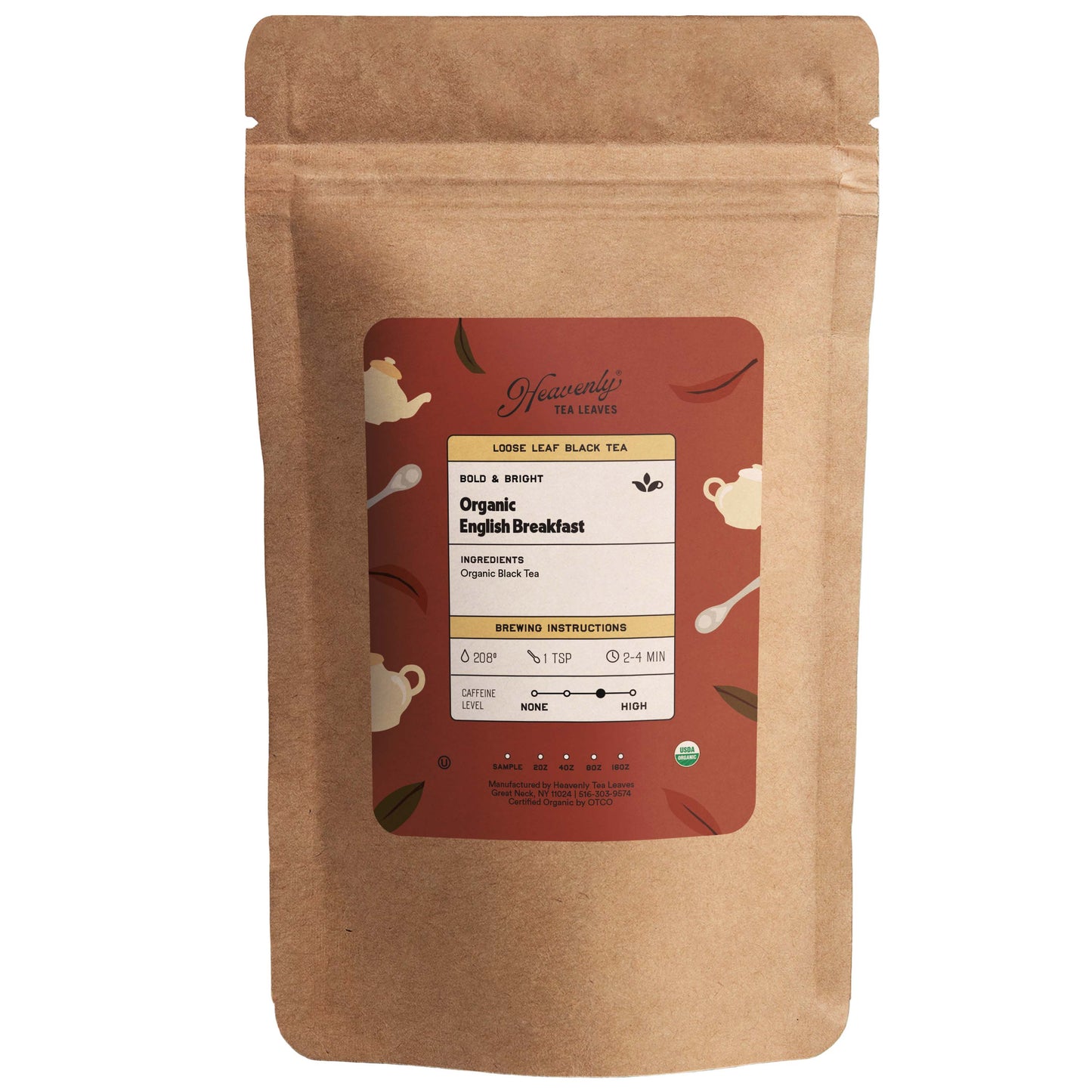 Organic English Breakfast - Loose Leaf Black Tea - Classic Morning Tea | Heavenly Tea Leaves