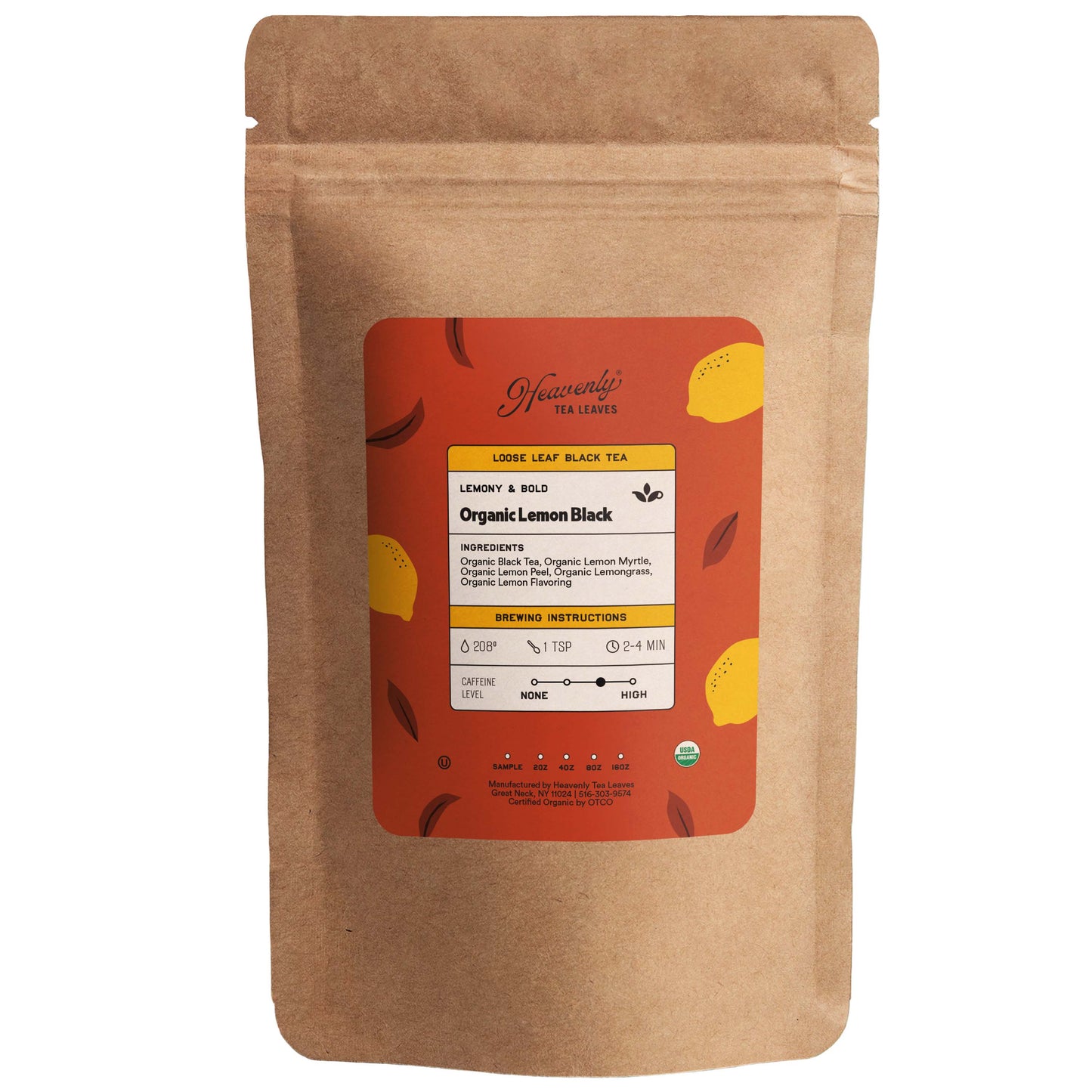 Lemon Black Tea - Premium Loose Leaf Black Tea - Single Origin | Heavenly Tea Leaves