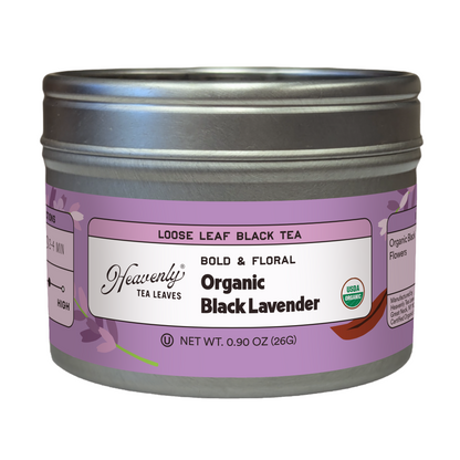 Organic Black Lavender - Clear Top Tea Tin | Heavenly Tea Leaves