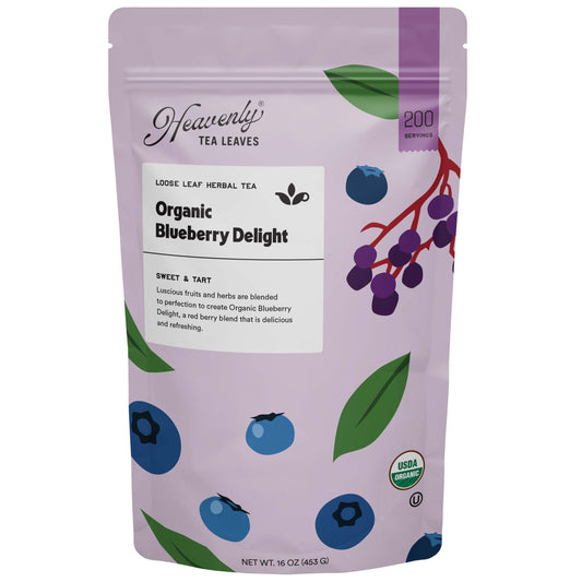 Organic Blueberry Delight, Bulk Loose Leaf Herbal Tisane | Heavenly Tea Leaves