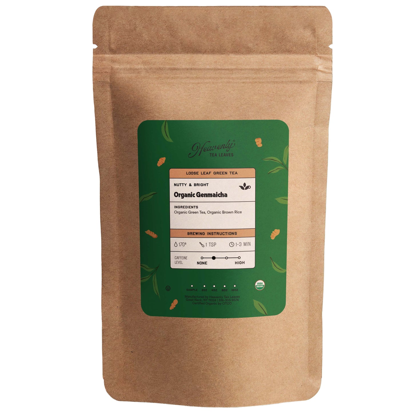 Organic Genmaicha Kagoshima - Premium Loose Leaf Green Tea from Kagoshima, Japan | Heavenly Tea Leaves