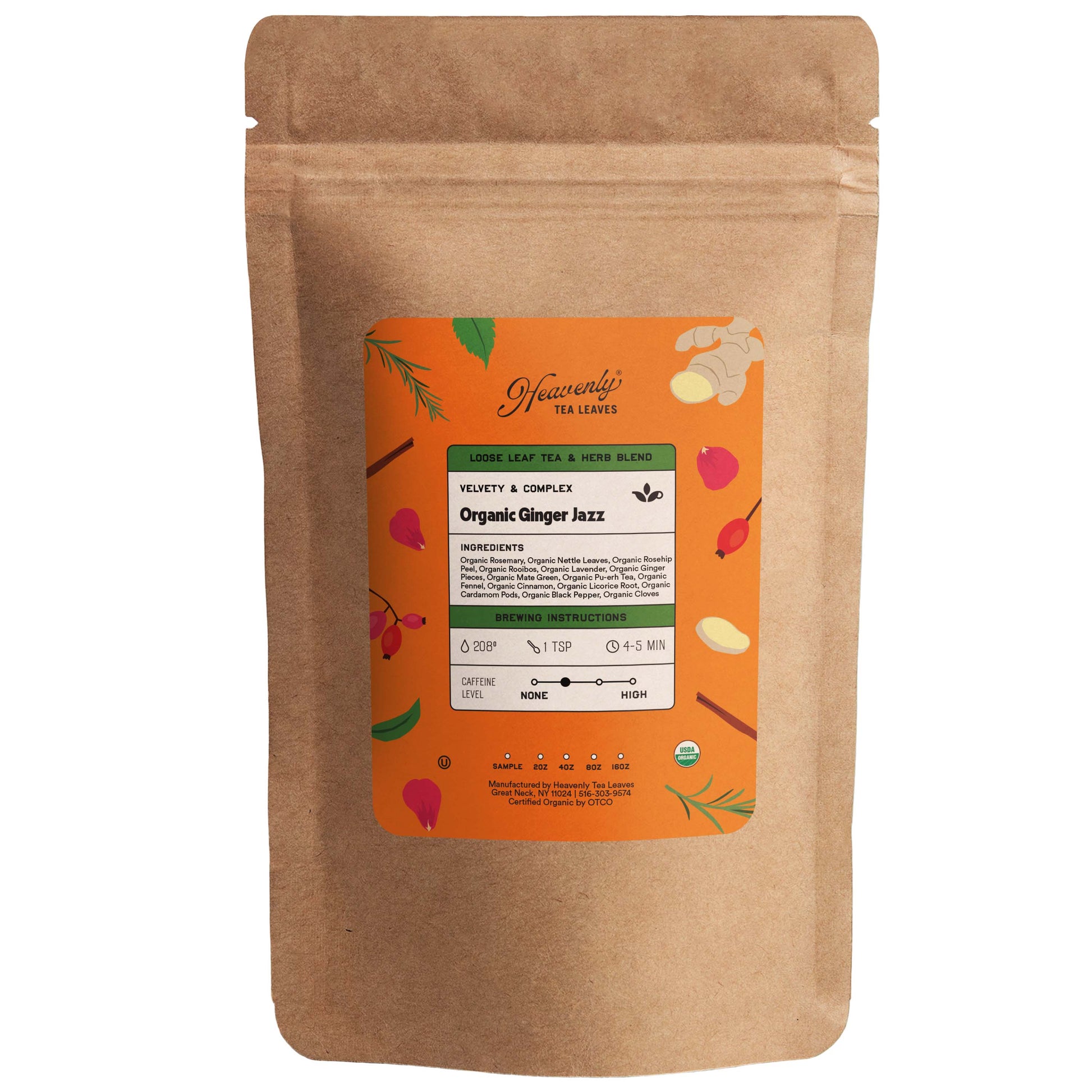 Organic Ginger Jazz - Loose Leaf Tea Blend | Heavenly Tea Leaves