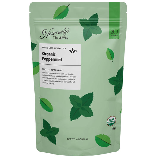 Organic Peppermint - Loose Leaf Herbal Tisane - Bulk Tea - Grown in Oregon | Heavenly Tea Leaves