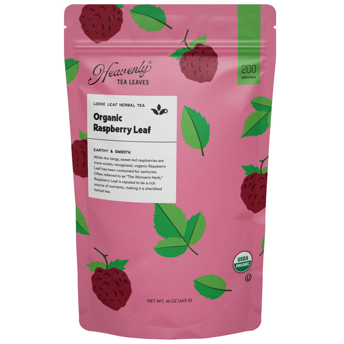 Organic Raspberry Leaf - Loose Leaf Herbal Tisane - Pregnancy and Slimming- Heavenly Tea Leaves