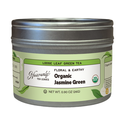 Organic Jasmine Green - Loose Leaf Green Tea Tin | Heavenly Tea Leaves