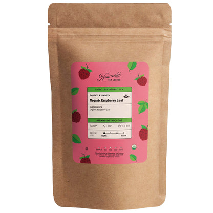 Organic Raspberry Leaf - Loose Leaf Herbal Tisane - Pregnancy and Slimming- Heavenly Tea Leaves