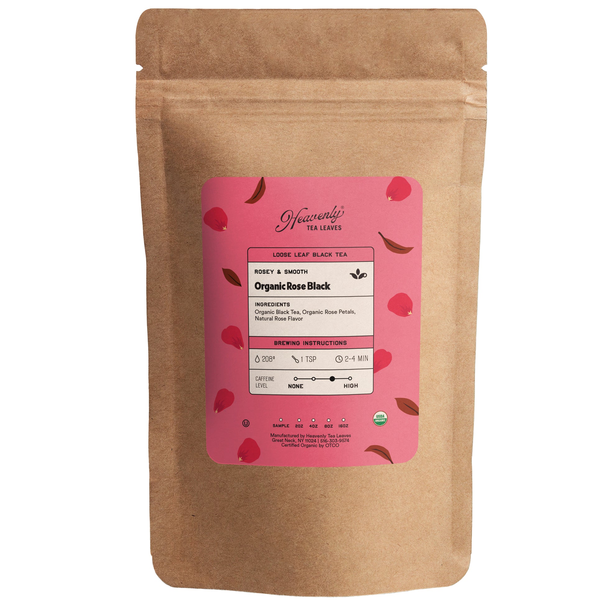 Organic Rose Black - Premium Loose Leaf Black Tea - Rose Congou | Heavenly Tea Leaves